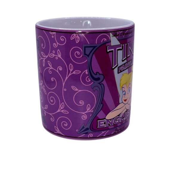 Tinker Bell English Tea Mug Disney Store Exclusive Ceramic Purple Design - Picture 2 of 5
